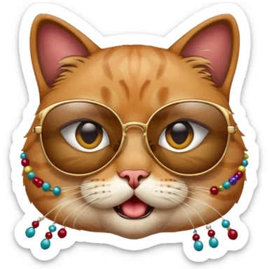Cat wearing sunglassesCombine the skull with this emoji 😰 sticker