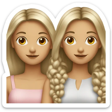 two European girls sticker