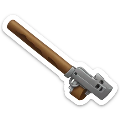 a lock with wings holding a boomstick sticker