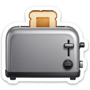 A 8-bit pixel art emoji of a toaster sticker