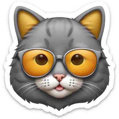 Cat wearing sunglasses new  sticker