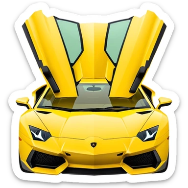 Lamborghini Aventador - Lamborghini (Model Year: 2021) (Iconic colour: Yellow) sticker