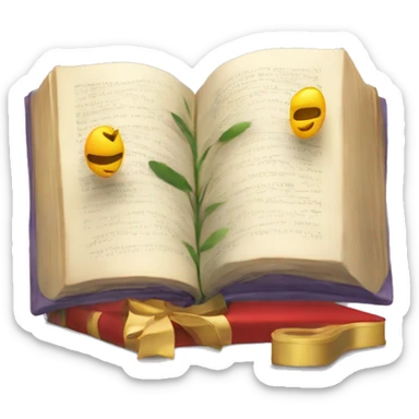 New Year's Garlande and book sticker