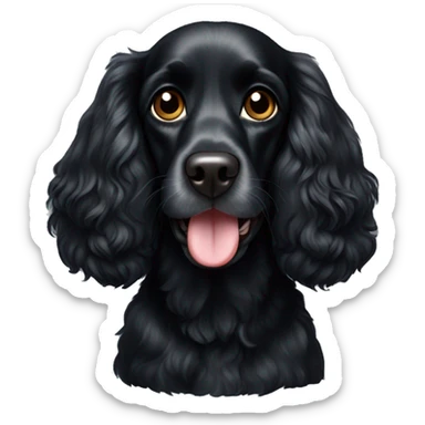 black cockerspaniel dog sticker