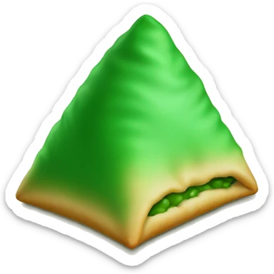 A green samosa sticker