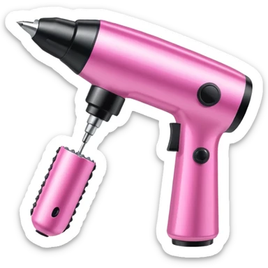 Pink nail drill for manicure sticker