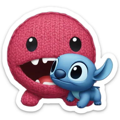Stitch  make a kiss sticker