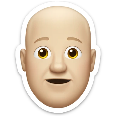 fat bald white man with gross breath no mustache  sticker