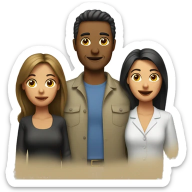 3 mujeres 1 hombre  sticker