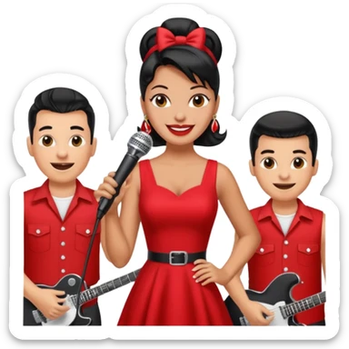 I'd like her to be more happy and with a rockabilly band! sticker
