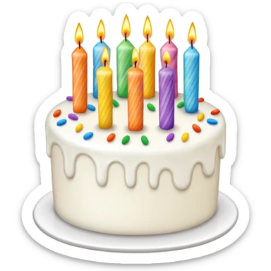 cake that says happy birthday sticker