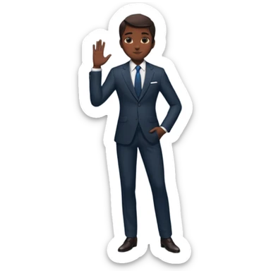 silhouette of a man in a graceful pose posing for the camera sticker