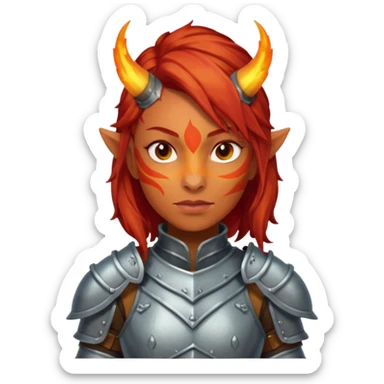 Female Fire dragonborn  sticker