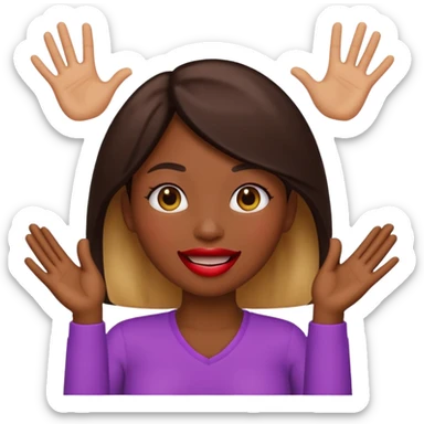 I want an emoji with big lips and hands with an sassy vibe sticker