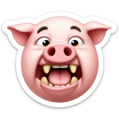 A pig that rage sticker