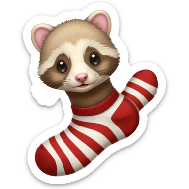 Ferret in a Sock sticker