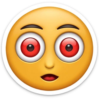 Genera un emoji de ojos rojos para copiar sticker