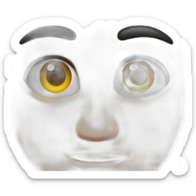 Raised eyebrows sticker