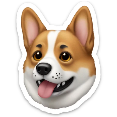 Corgi with Friday the 13th Mask on  sticker