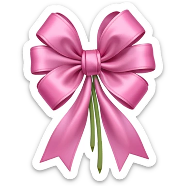 Pink tulips with a bow sticker