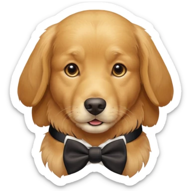golden retriever gentleman sticker