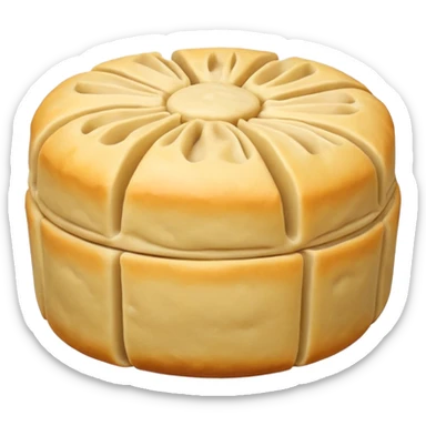 siu mai (a type of dim sum, just 1 cube of white color fish patty wrapped by yellow dough, leaving only the top part unwrapped, shape looks like short cylinder shape) sticker