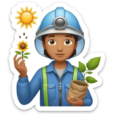 Sunbeam + seed pouch,Sky Gardener. sticker