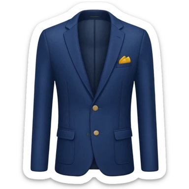 plain isolated dark blue blazer sticker