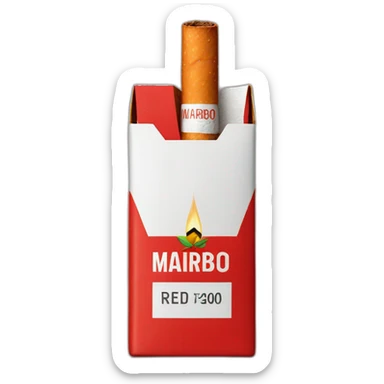Marlboro red sticker