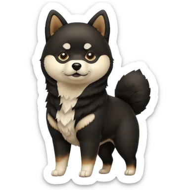 a black shiba inu sticker