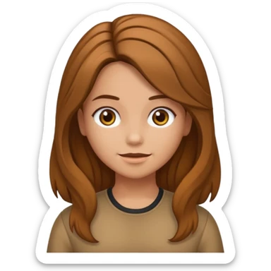 Gostaria que gerasse vários emojis de menina do cabelo cacheado grande, um castanho claro sticker