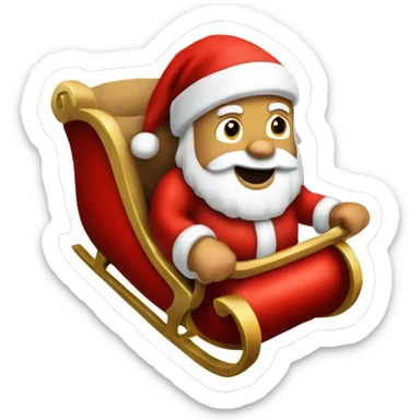Santa's sleigh sticker