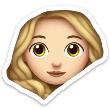 White girl snuggled in a blanket she's freezing sticker