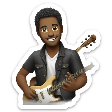 Happy musician sticker