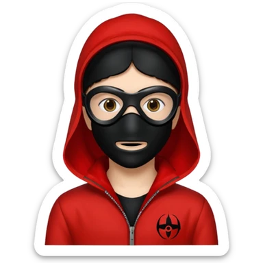 I want a emoji of a character Berlin from money heist. With his costume  sticker