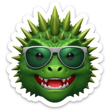 Godzilla wearing sunglasses sticker