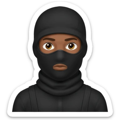 Peux tu me faire un gangster cagouler 🙏🏽  sticker