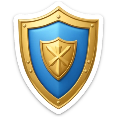 Gold Shield with blue interior and gold banner from Film Studios sticker