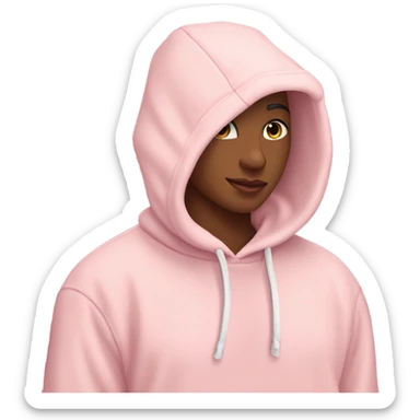 pastel pink hoodie  sticker