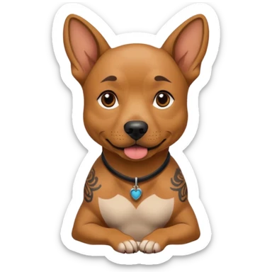 Dog wit tattoos sticker