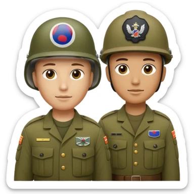 United states + South korea sticker