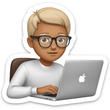 A person typing/creating content/art/influence/communicator/storyteller  sticker