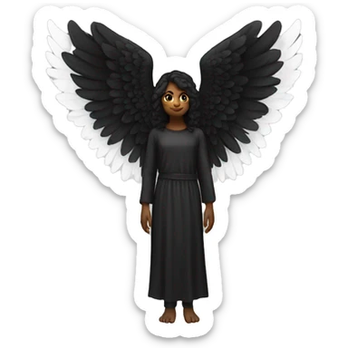 black angel wings sticker