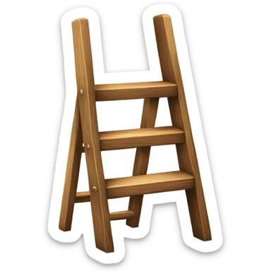 small wooden step ladder sticker