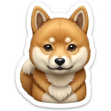 shiba inu dog black and tan  sticker