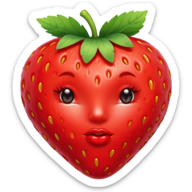 strawberry 🍓 and red kiss 💋  sticker