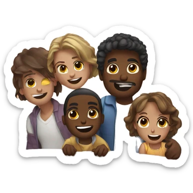 5amigos viendo el atardecer sticker