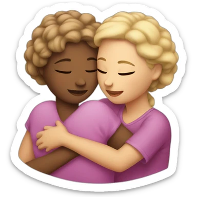 Two ladies cuddling sticker