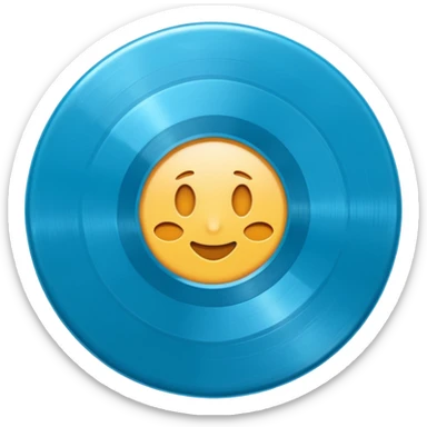 Light blue vinyl record sticker