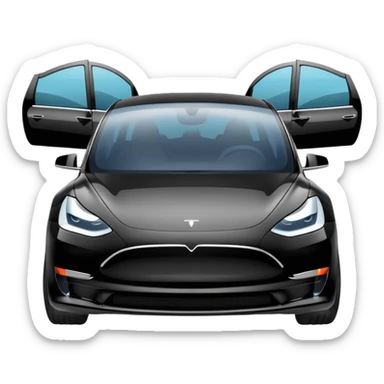 Tesla model 3 stuck in trafic sticker